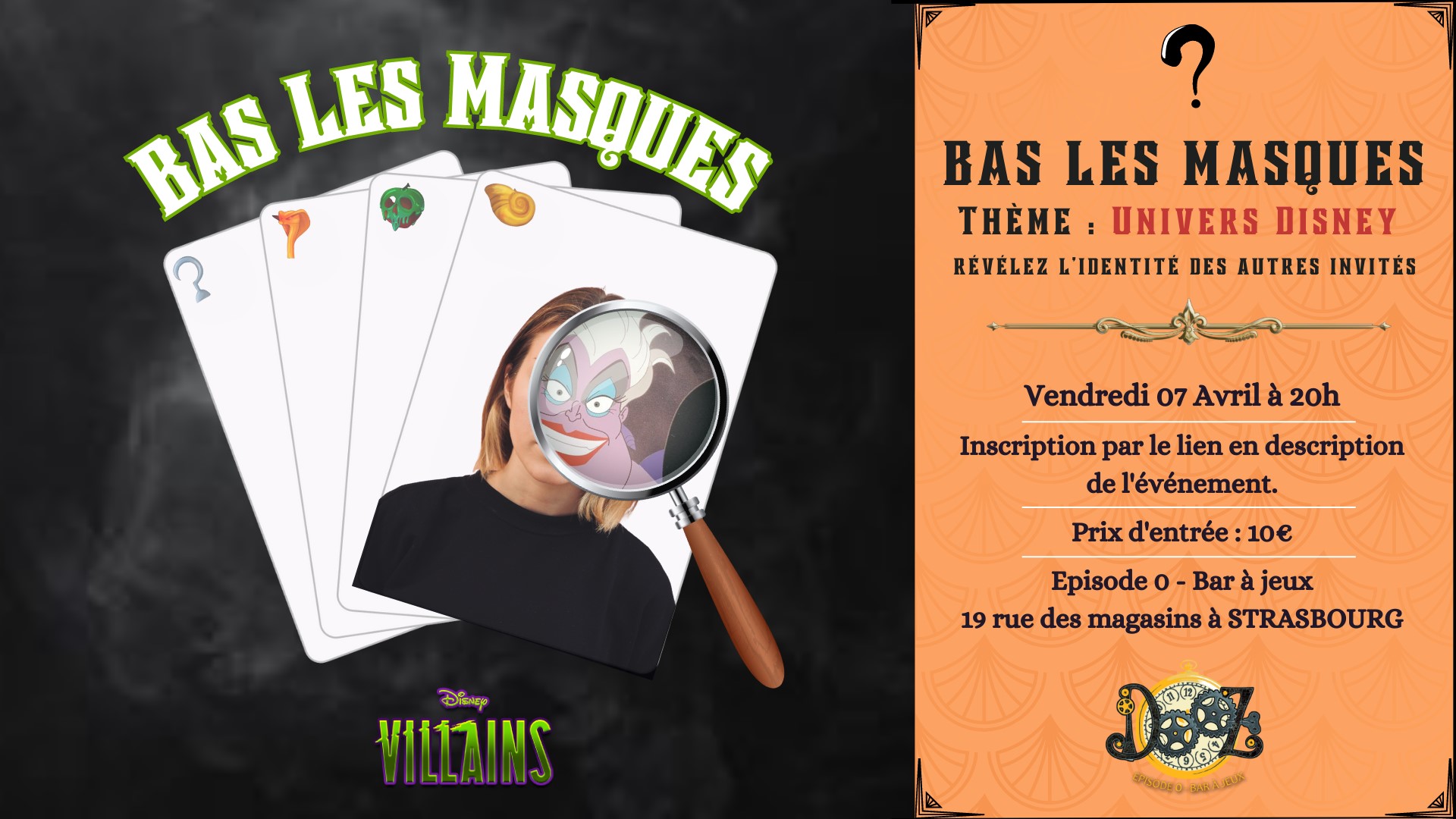 Image event - Bas les Masques - Thème : Univers Disney