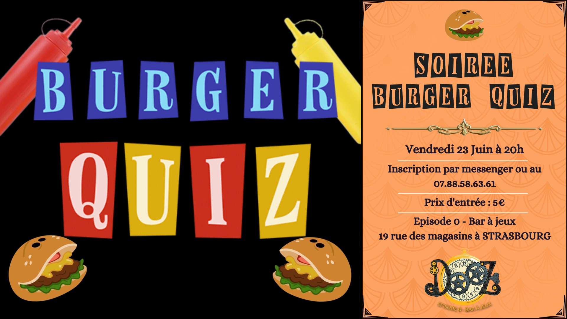 Soirée Burger Quiz par Dooz Escape